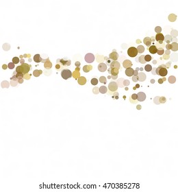 Bubbles Circle Dots Unique Yellow Bright Vector Background