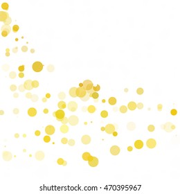 Bubbles Circle Dots Unique Yellow Bright Vector Background
