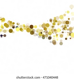 Bubbles Circle Dots Unique Yellow Bright Vector Background