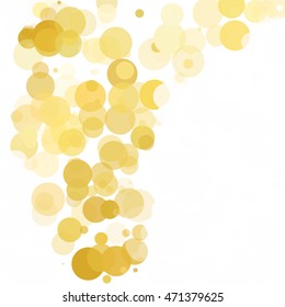 Bubbles Circle Dots Unique Yellow Bright Vector Background