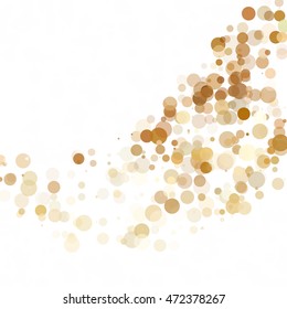 Bubbles Circle Dots Unique Yellow Bright Vector Background