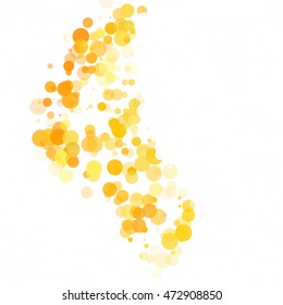 Bubbles Circle Dots Unique Yellow Bright Vector Background