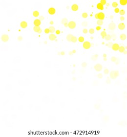 Bubbles Circle Dots Unique Yellow Bright Vector Background