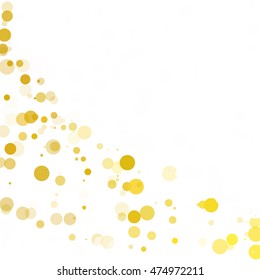 Bubbles Circle Dots Unique Yellow Bright Vector Background