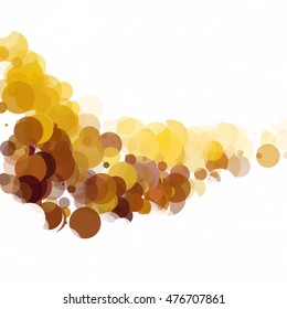 Bubbles Circle Dots Unique Yellow Bright Vector Background