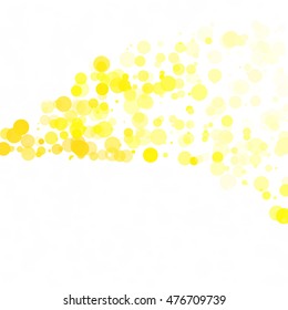 Bubbles Circle Dots Unique Yellow Bright Vector Background