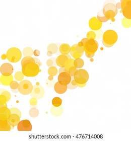 Bubbles Circle Dots Unique Yellow Bright Vector Background