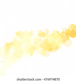 Bubbles Circle Dots Unique Yellow Bright Vector Background