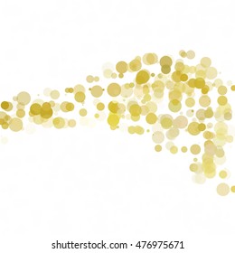 Bubbles Circle Dots Unique Yellow Bright Vector Background
