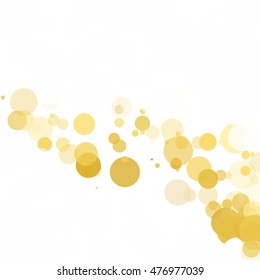 Bubbles Circle Dots Unique Yellow Bright Vector Background