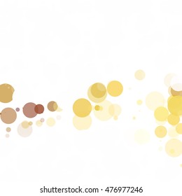 Bubbles Circle Dots Unique Yellow Bright Vector Background