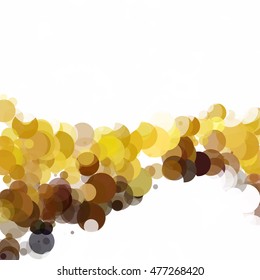 Bubbles Circle Dots Unique Yellow Bright Vector Background