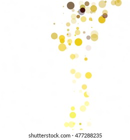 Bubbles Circle Dots Unique Yellow Bright Vector Background