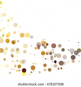 Bubbles Circle Dots Unique Yellow Bright Vector Background