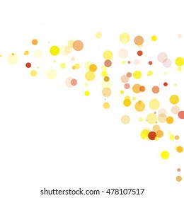 Bubbles Circle Dots Unique Yellow Bright Vector Background