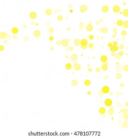 Bubbles Circle Dots Unique Yellow Bright Vector Background