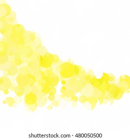 Bubbles Circle Dots Unique Yellow Bright Vector Background