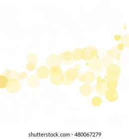 Bubbles Circle Dots Unique Yellow Bright Vector Background