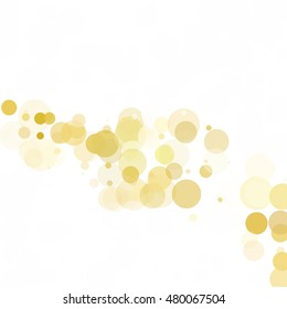 Bubbles Circle Dots Unique Yellow Bright Vector Background