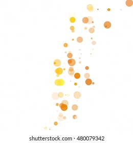 Bubbles Circle Dots Unique Yellow Bright Vector Background