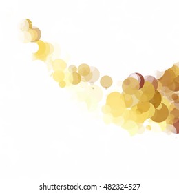 Bubbles Circle Dots Unique Yellow Bright Vector Background