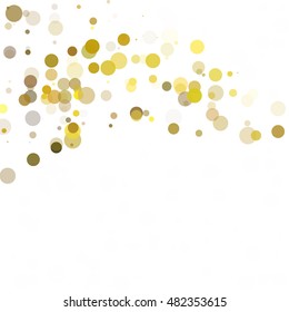 Bubbles Circle Dots Unique Yellow Bright Vector Background