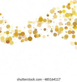 Bubbles Circle Dots Unique Yellow Bright Vector Background