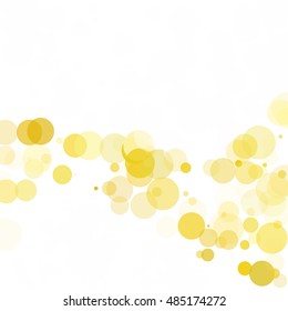 Bubbles Circle Dots Unique Yellow Bright Vector Background