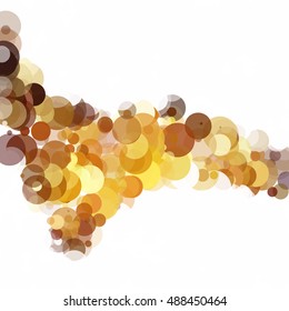 Bubbles Circle Dots Unique Yellow Bright Vector Background