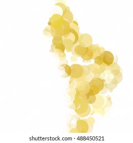 Bubbles Circle Dots Unique Yellow Bright Vector Background