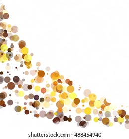Bubbles Circle Dots Unique Yellow Bright Vector Background