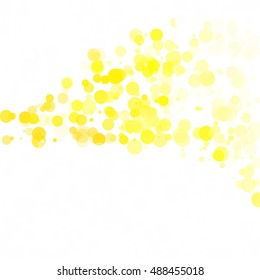 Bubbles Circle Dots Unique Yellow Bright Vector Background