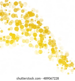 Bubbles Circle Dots Unique Yellow Bright Vector Background