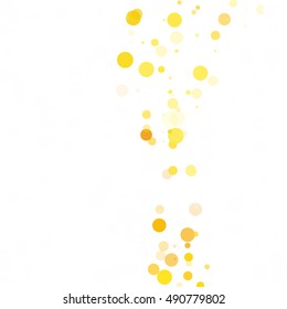 Bubbles Circle Dots Unique Yellow Bright Vector Background