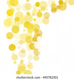 Bubbles Circle Dots Unique Yellow Bright Vector Background