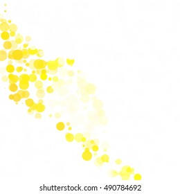 Bubbles Circle Dots Unique Yellow Bright Vector Background