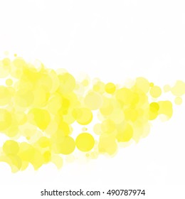 Bubbles Circle Dots Unique Yellow Bright Vector Background