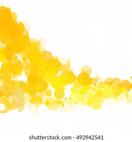 Bubbles Circle Dots Unique Yellow Bright Vector Background