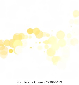 Bubbles Circle Dots Unique Yellow Bright Vector Background