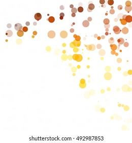 Bubbles Circle Dots Unique Yellow Bright Vector Background