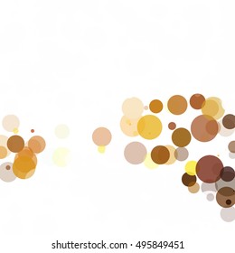 Bubbles Circle Dots Unique Yellow Bright Vector Background