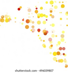 Bubbles Circle Dots Unique Yellow Bright Vector Background