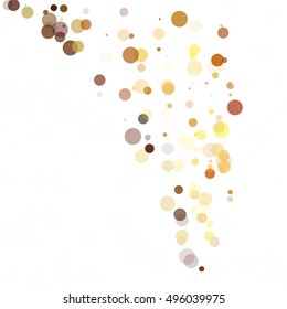 Bubbles Circle Dots Unique Yellow Bright Vector Background