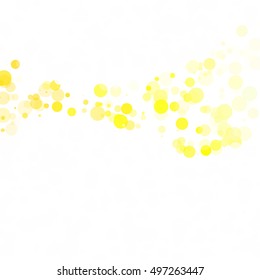 Bubbles Circle Dots Unique Yellow Bright Vector Background