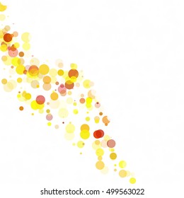 Bubbles Circle Dots Unique Yellow Bright Vector Background