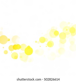 Bubbles Circle Dots Unique Yellow Bright Vector Background