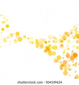 Bubbles Circle Dots Unique Yellow Bright Vector Background
