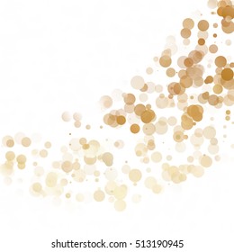 Bubbles Circle Dots Unique Yellow Bright Vector Background