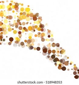 Bubbles Circle Dots Unique Yellow Bright Vector Background