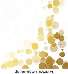 Bubbles Circle Dots Unique Yellow Bright Vector Background